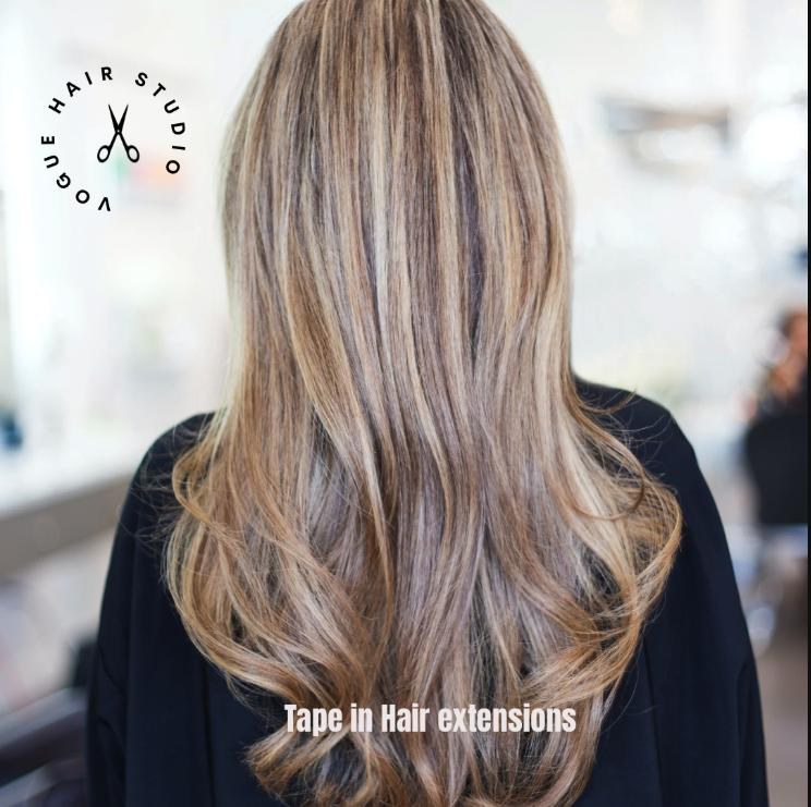 Tape-in hair extensions at Vogue Hair Studio