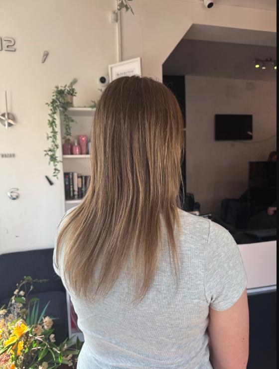 Hair extensions result at Vogue Hair Studio