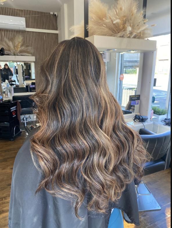 Brown and copper hair extensions at Vogue Hair Studio
