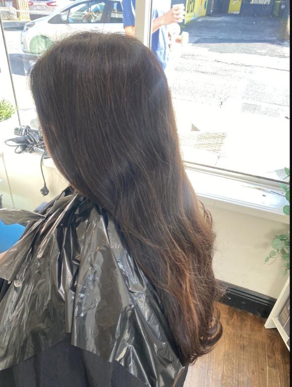 Copper balayage extensions at Vogue Hair Studio