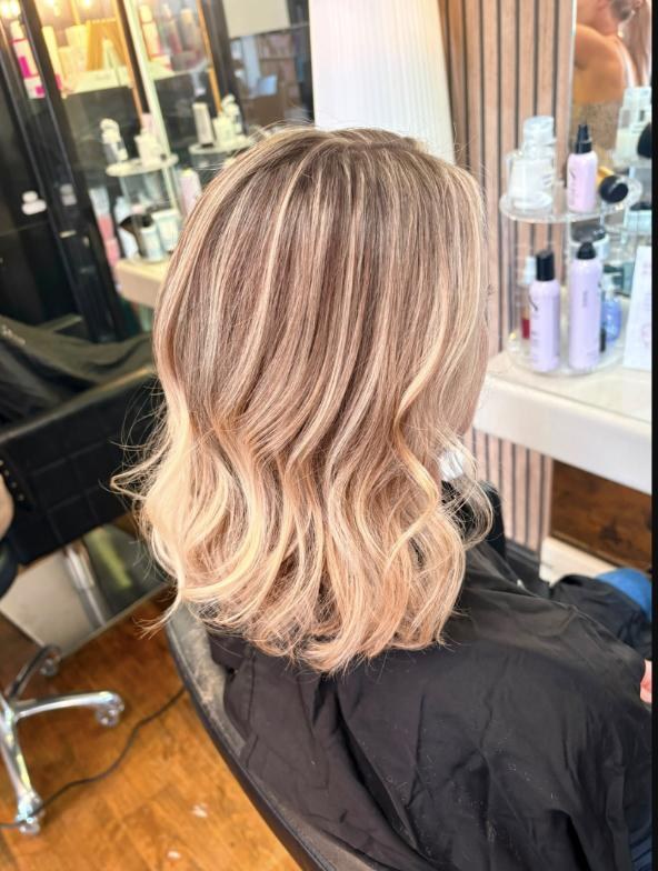 Blonde colour result at Vogue Hair Studio